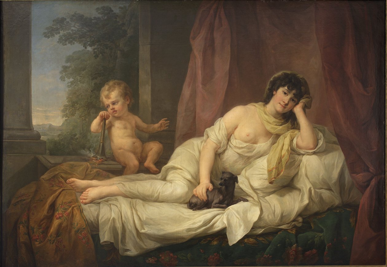 Polaco:  Portret aktorki Anny Lampel Retrato da atriz Anna Lampel de Marcello Bacciarelli