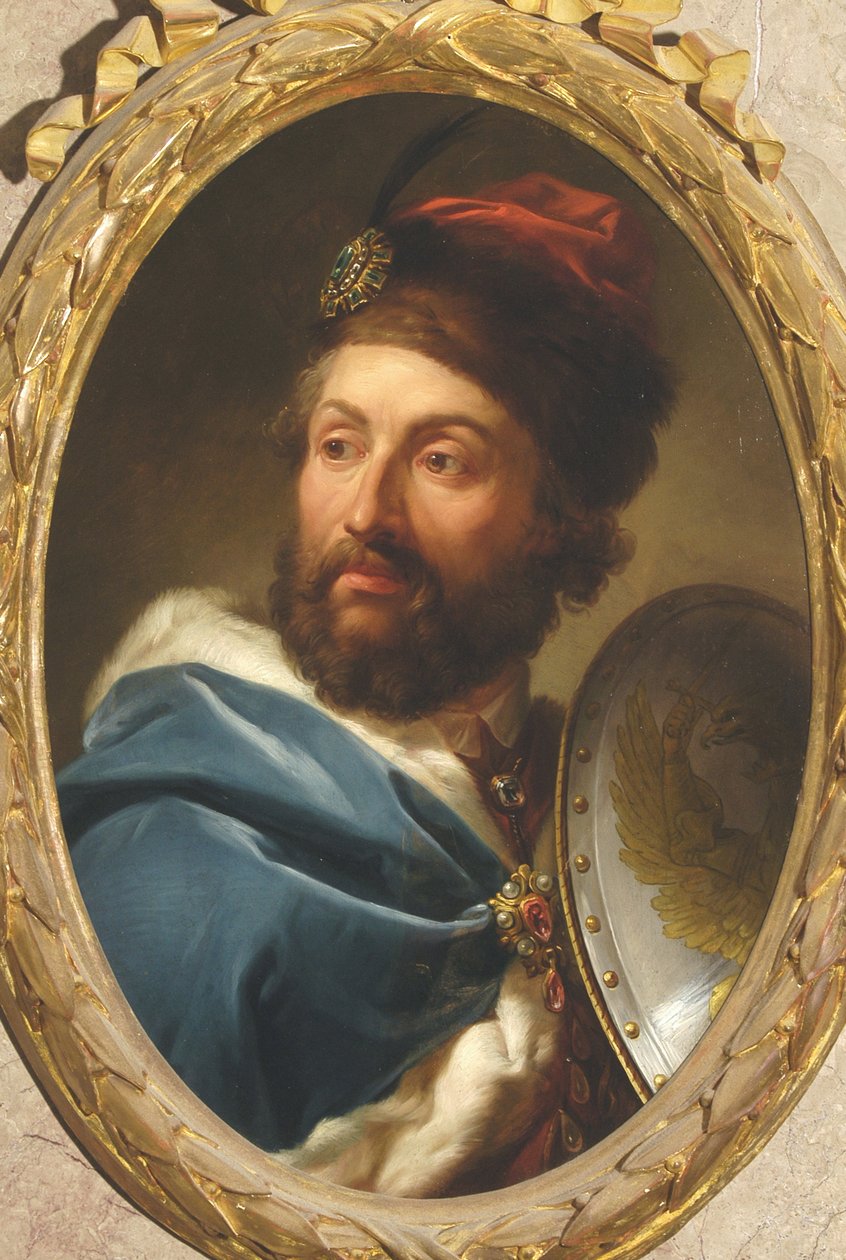 Retrato de Casimir IV Jagellon (1427-1492), Rei da Polónia - Marcello Bacciarelli (1731-1818). Óleo sobre cobre de Marcello Bacciarelli