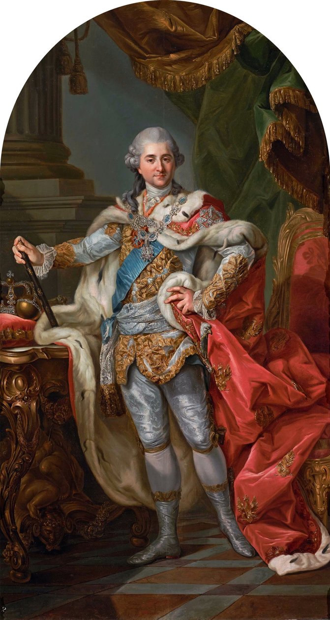 Stanislaus Augustus em mantos de coroação de Marcello Bacciarelli