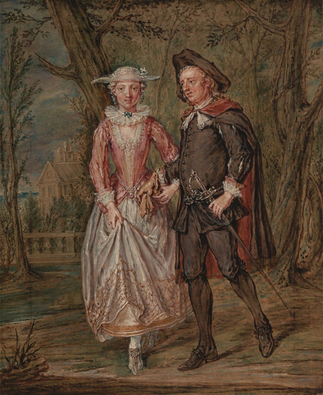 Amantes em um parque de Marcellus Laroon the Younger