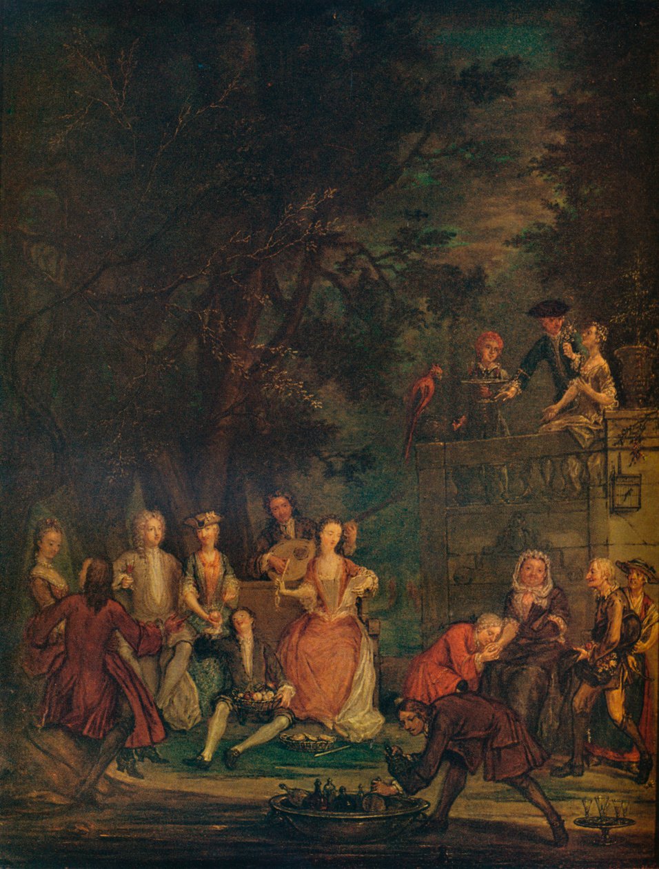 Uma peça de conversa, c1700 1931 de Marcellus Laroon the Younger