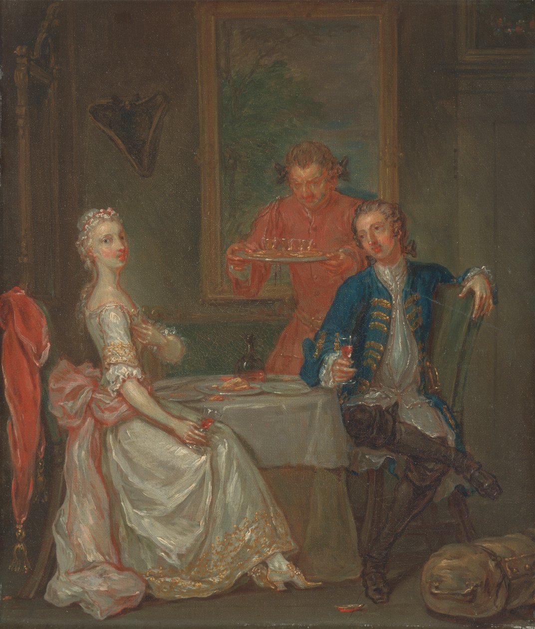 Um jantar de conversação de Marcellus Laroon the Younger