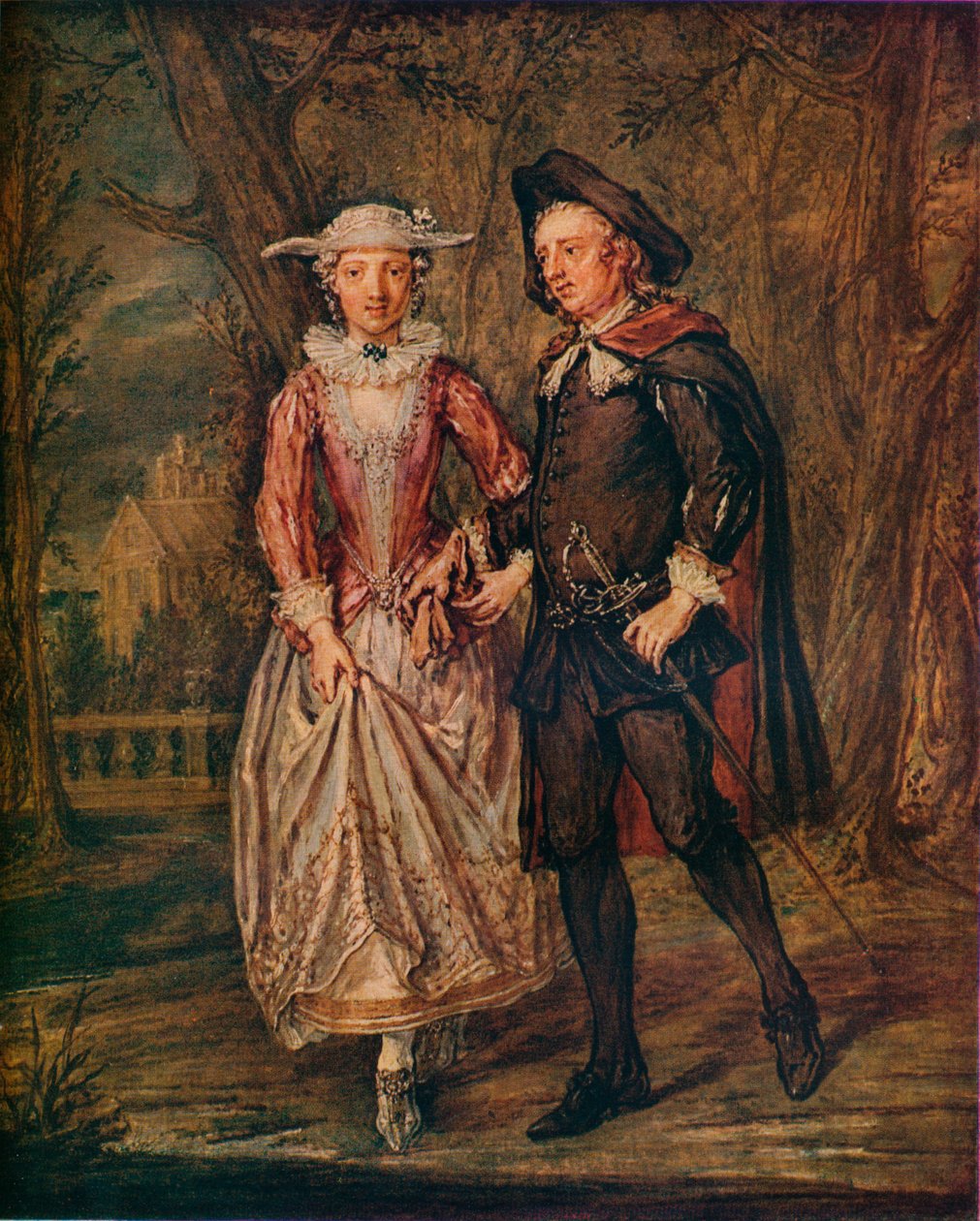 Amantes em um parque, 1745 1931 de Marcellus Laroon the Younger