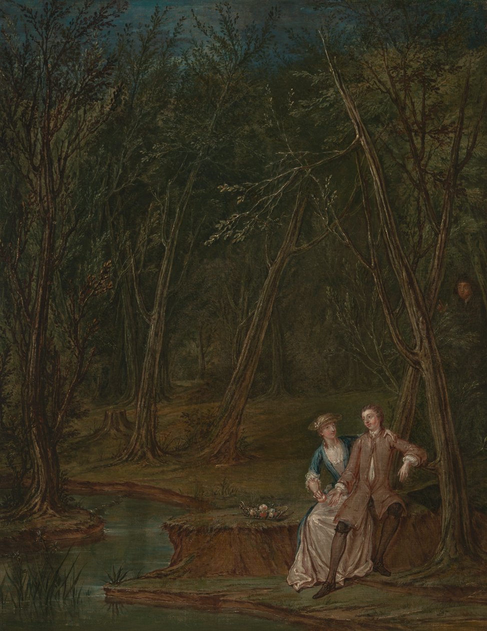 Amantes numa clareira de Marcellus Laroon the Younger