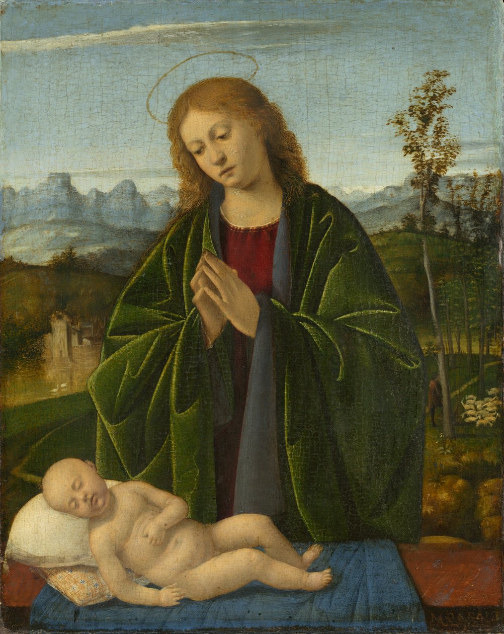 Madonna adorando a criança, c.1520 de Marco Basaiti