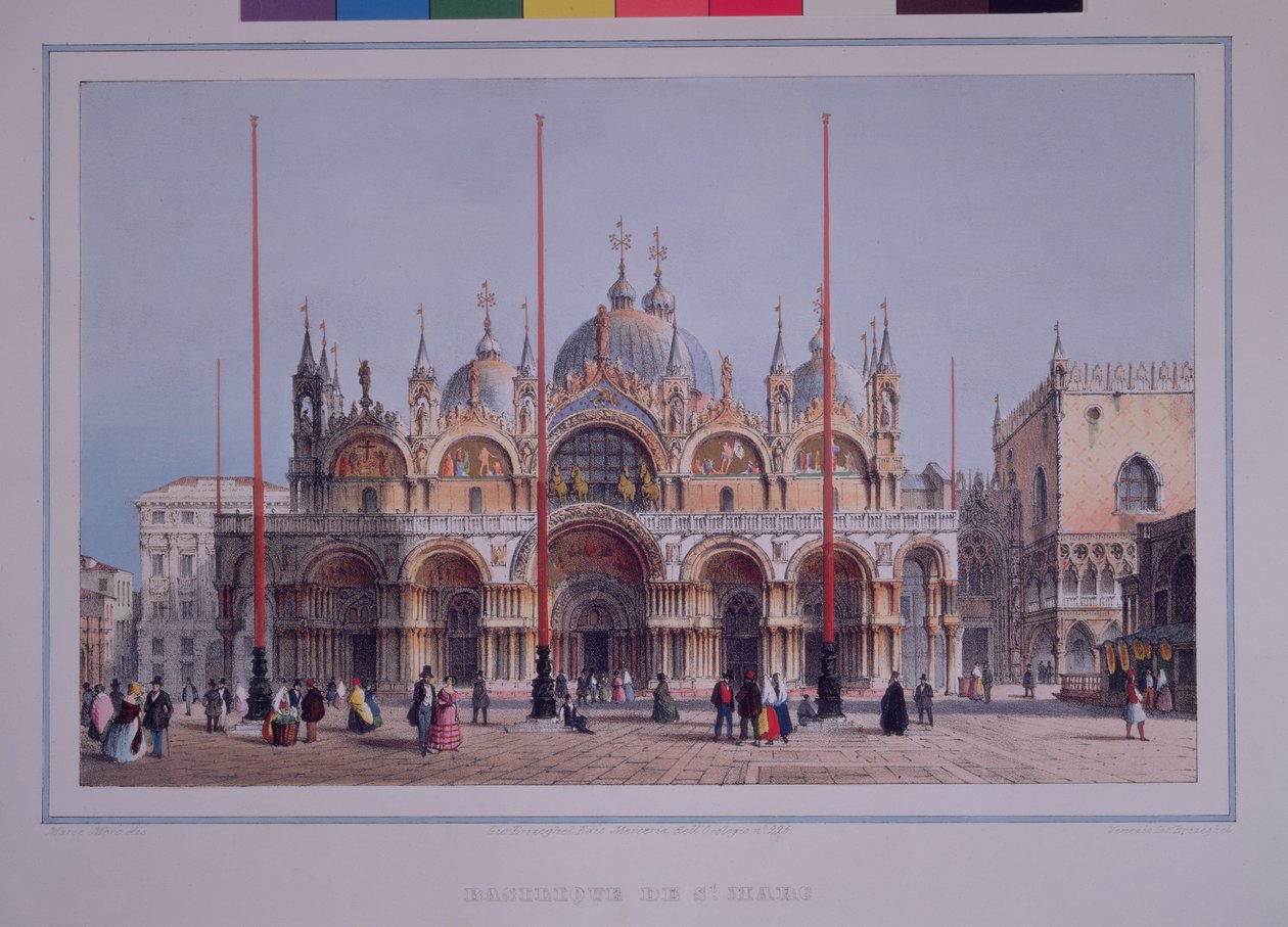San Marco, Veneza, gravado por Brizeghel de Marco Moro