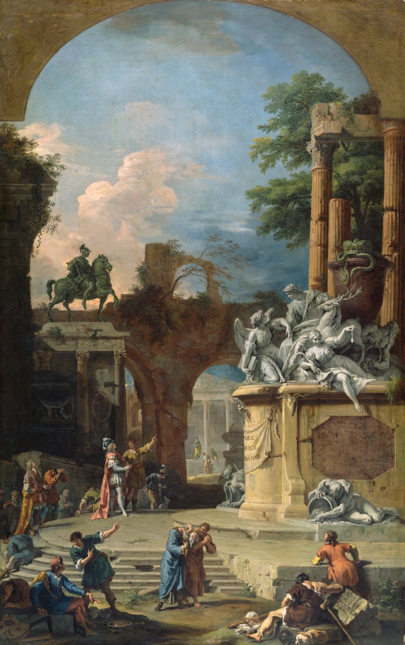 Túmulo Alegórico do 1º Duque de Devonshire, c.1725 de Sebastiano Ricci