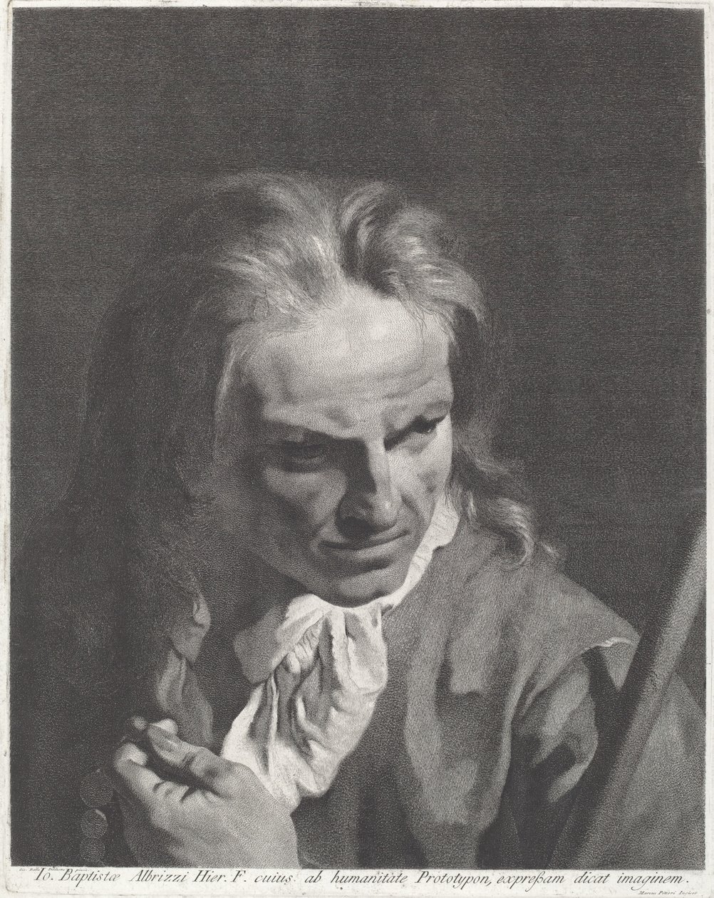 Um cavalheiro peregrino com um rosário de Marco Alvise Pitteri after Giovanni Battista Piazzetta