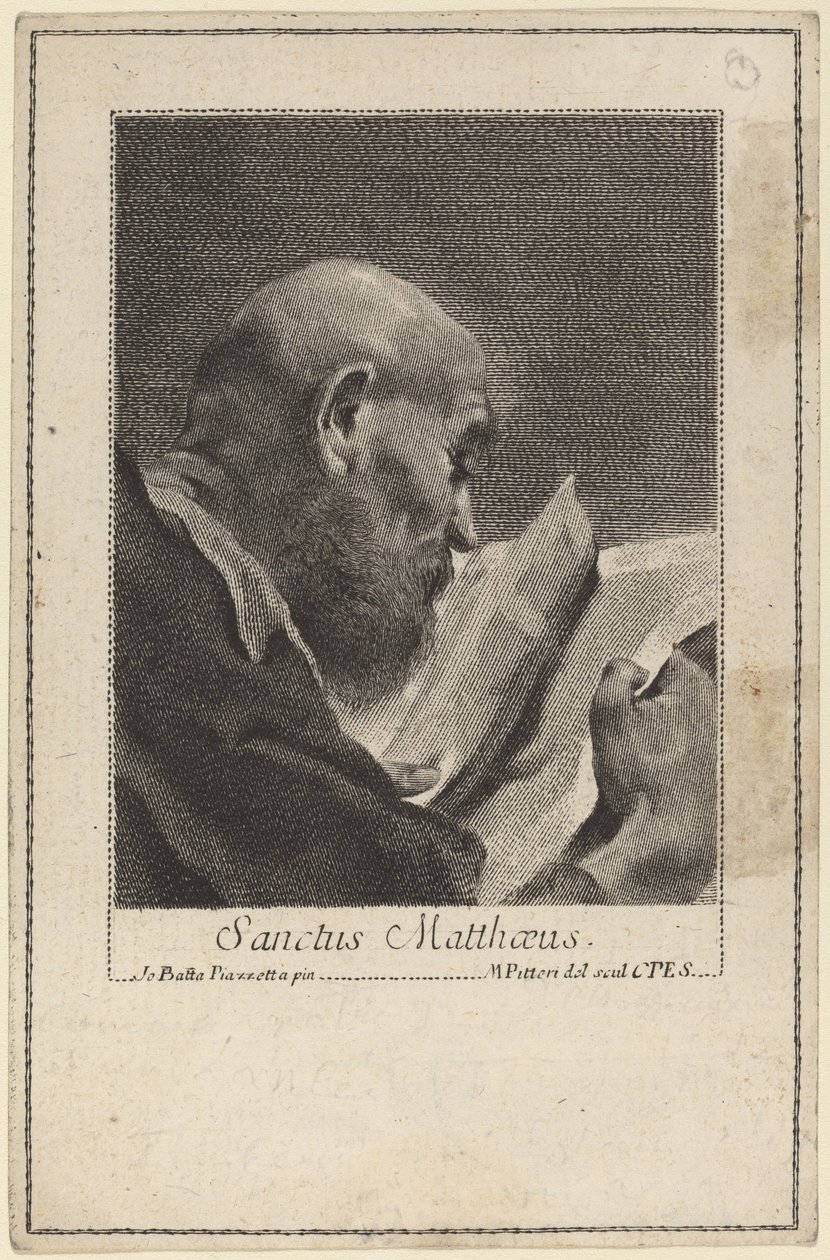 São Mateus de Marco Alvise Pitteri after Giovanni Battista Piazzetta