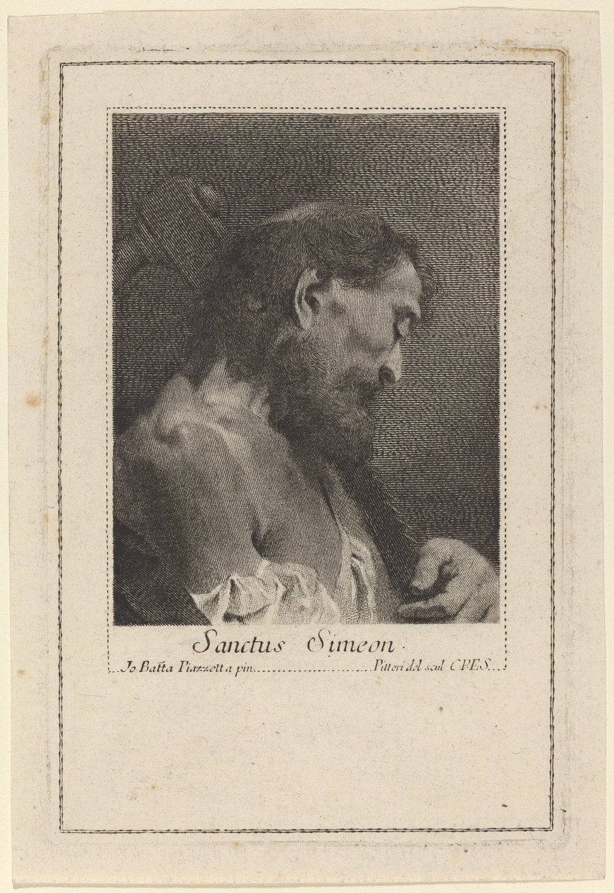 Sanctus Simeon de Marco Alvise Pitteri after Giovanni Battista Piazzetta