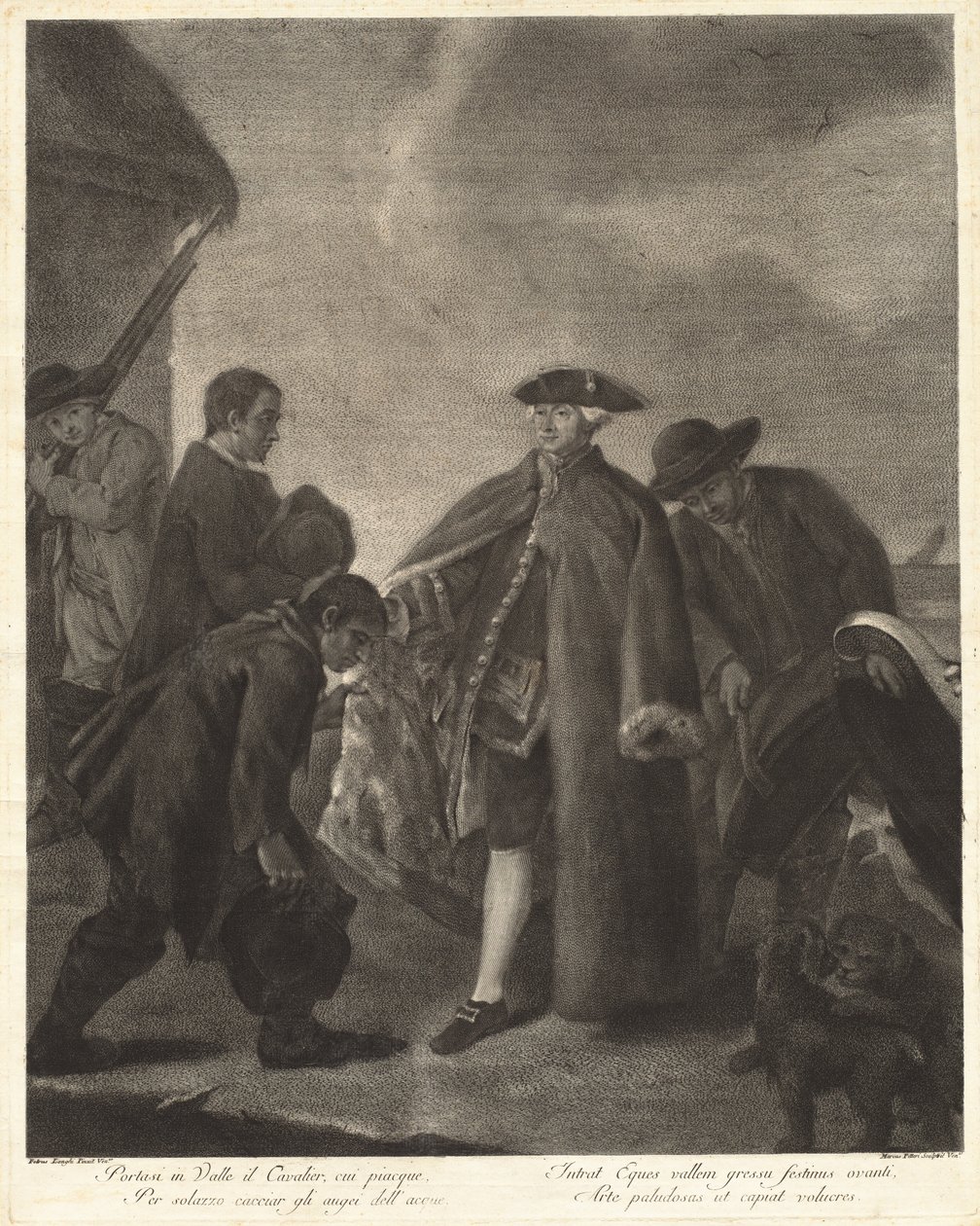 Leve o Cavalier para o Vale... (Chegada do Mestre) de Marco Alvise Pitteri after Pietro Longhi