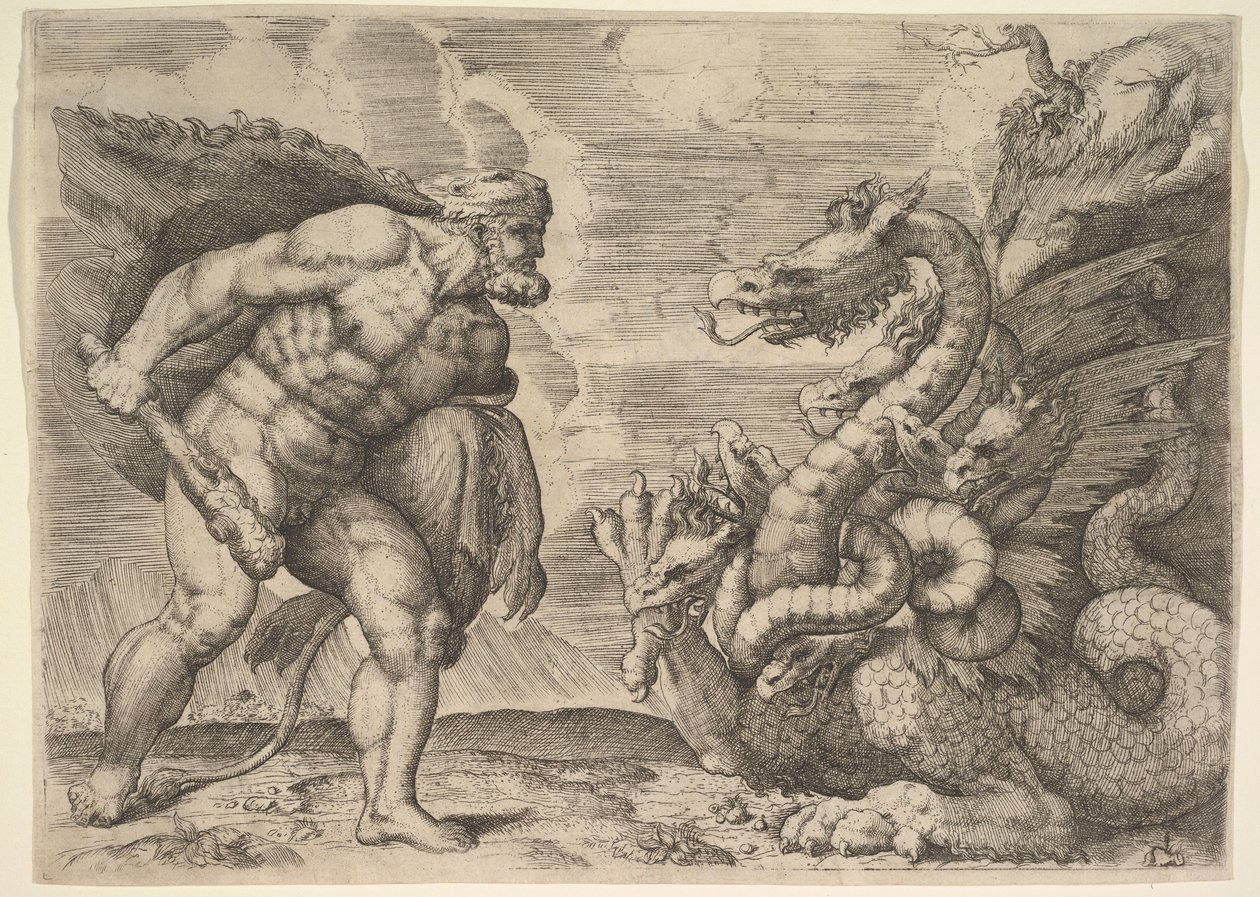 Hércules e a Hidra de Lerna. de Marco Angolo del Moro