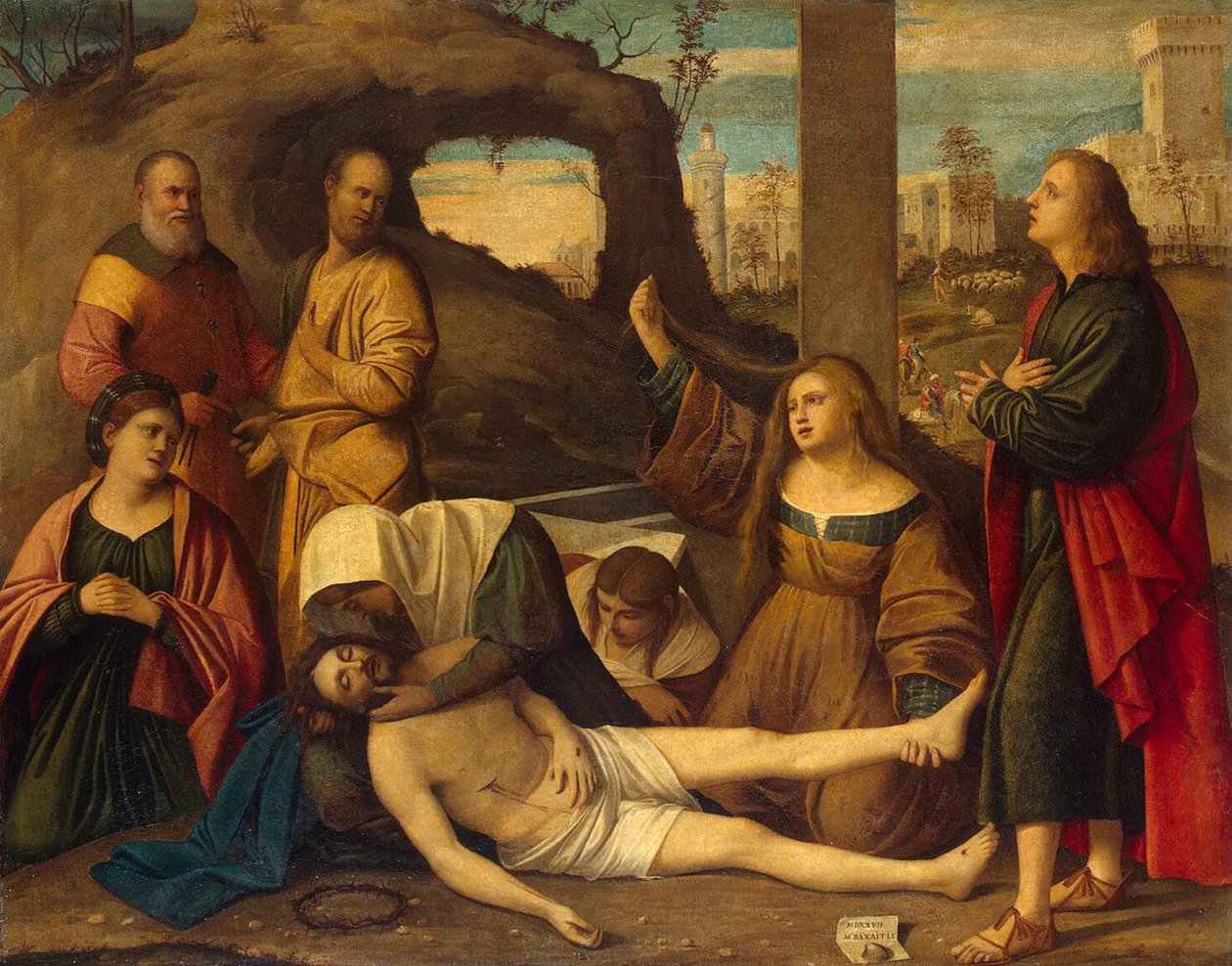 A Lamentação sobre Cristo, 1527 de Marco Basaiti
