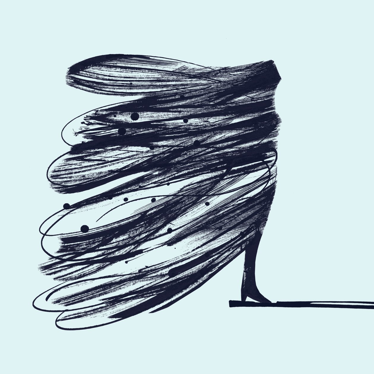 A Rapariga Borboleta, 2014 (tinta sobre papel) de Marco Campedelli