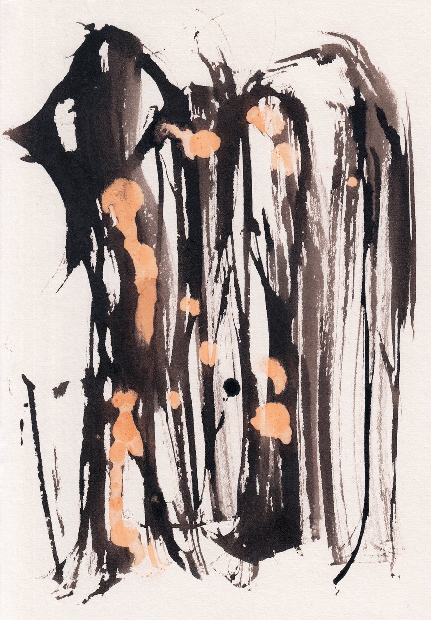 Wabi Sabi, 2018 (tinta e lixívia sobre papel) de Marco Campedelli