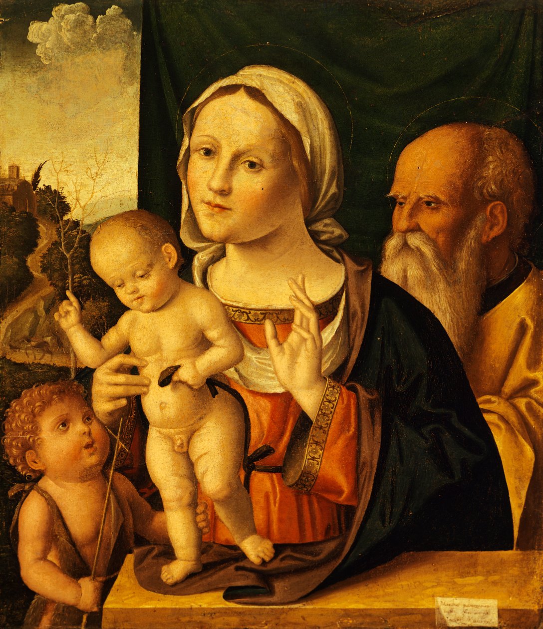Santa conversa, por Marco Palmezzano (ca 1459-1539), 52x61 cm de Marco Palmezzano