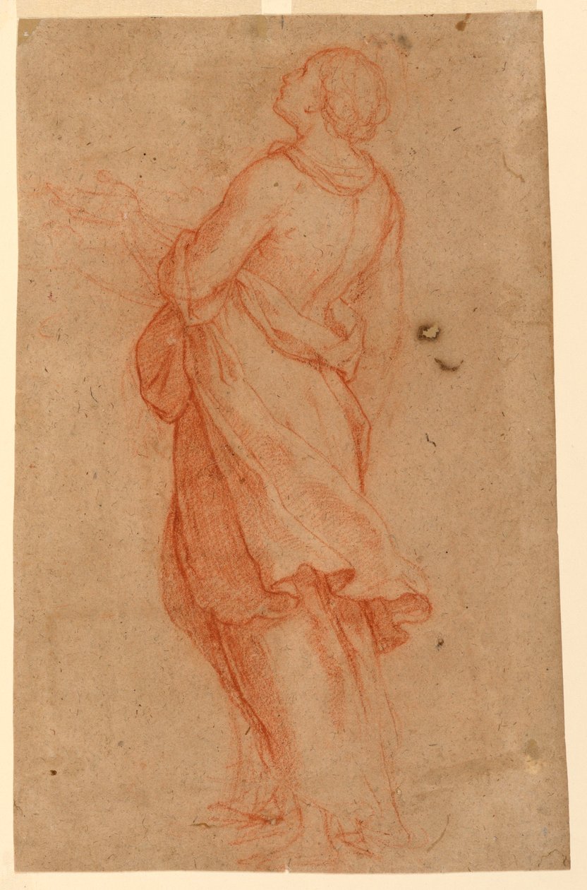 Desenho, Uma jovem mulher (Santa Maria Madalena sob a cruz), 1550-75 de Marco Pino