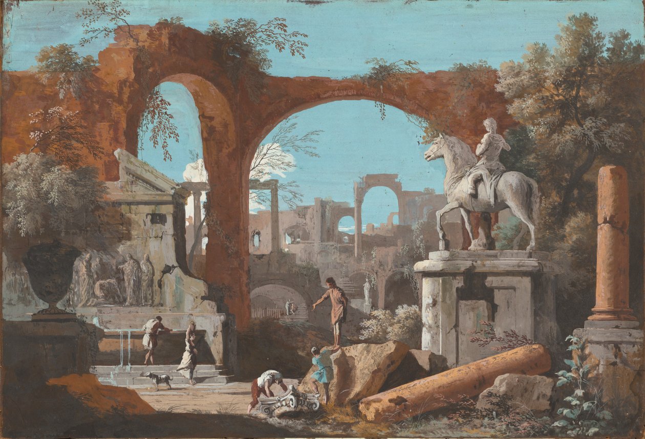 Um capricho das ruínas romanas de Marco Ricci