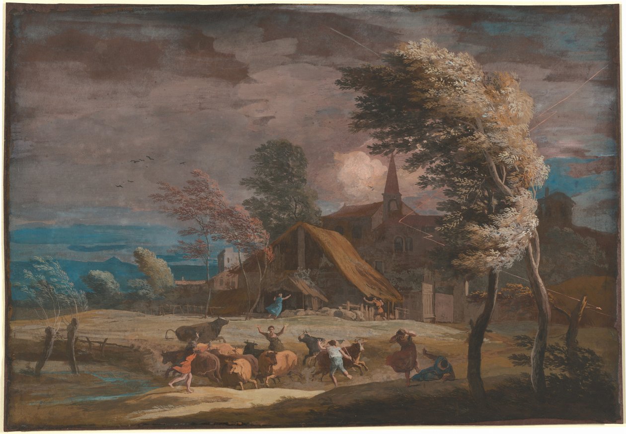 Uma paisagem tempestuosa de Marco Ricci