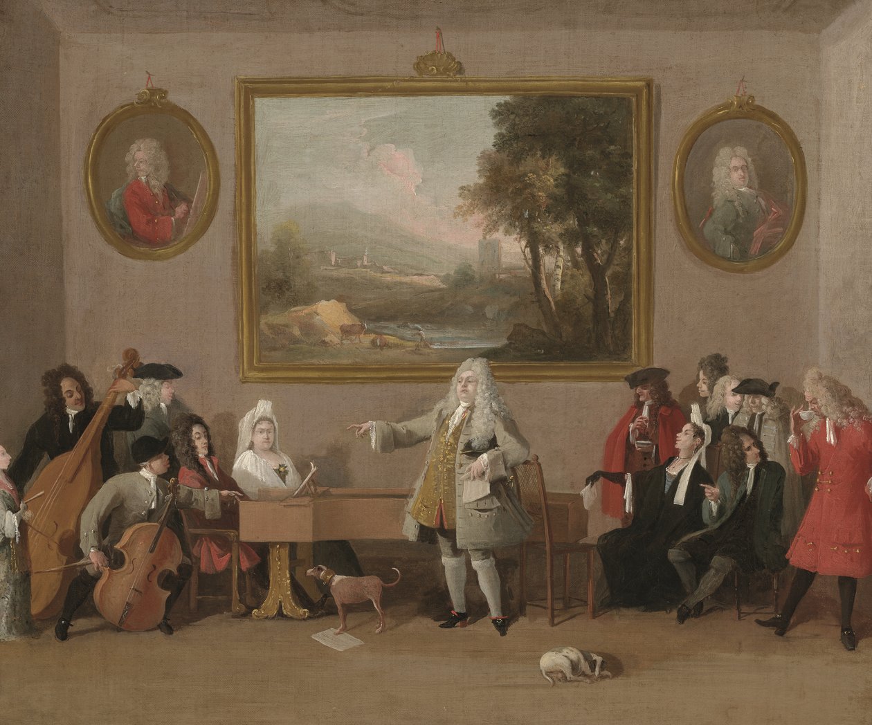 Um ensaio de ópera, antes de 1771 (óleo sobre tela) de Marco Ricci