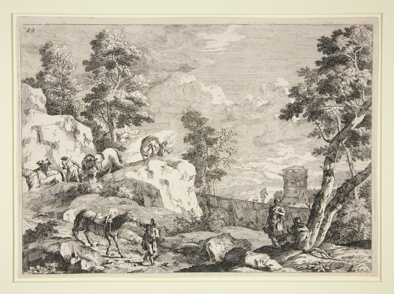 Paisagem com quatro cavaleiros de Marco Ricci