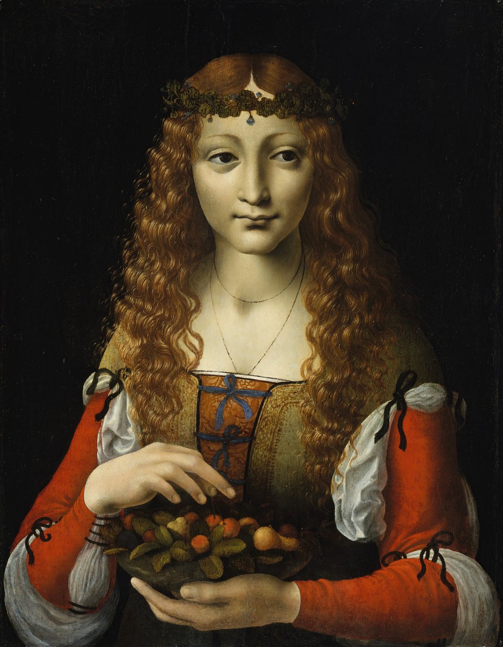 Menina com Cerejas, ca. 1491-95. de Marco d