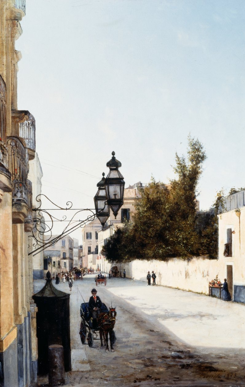 La Favorita em Portici (óleo sobre tela) de Marco di Gregorio