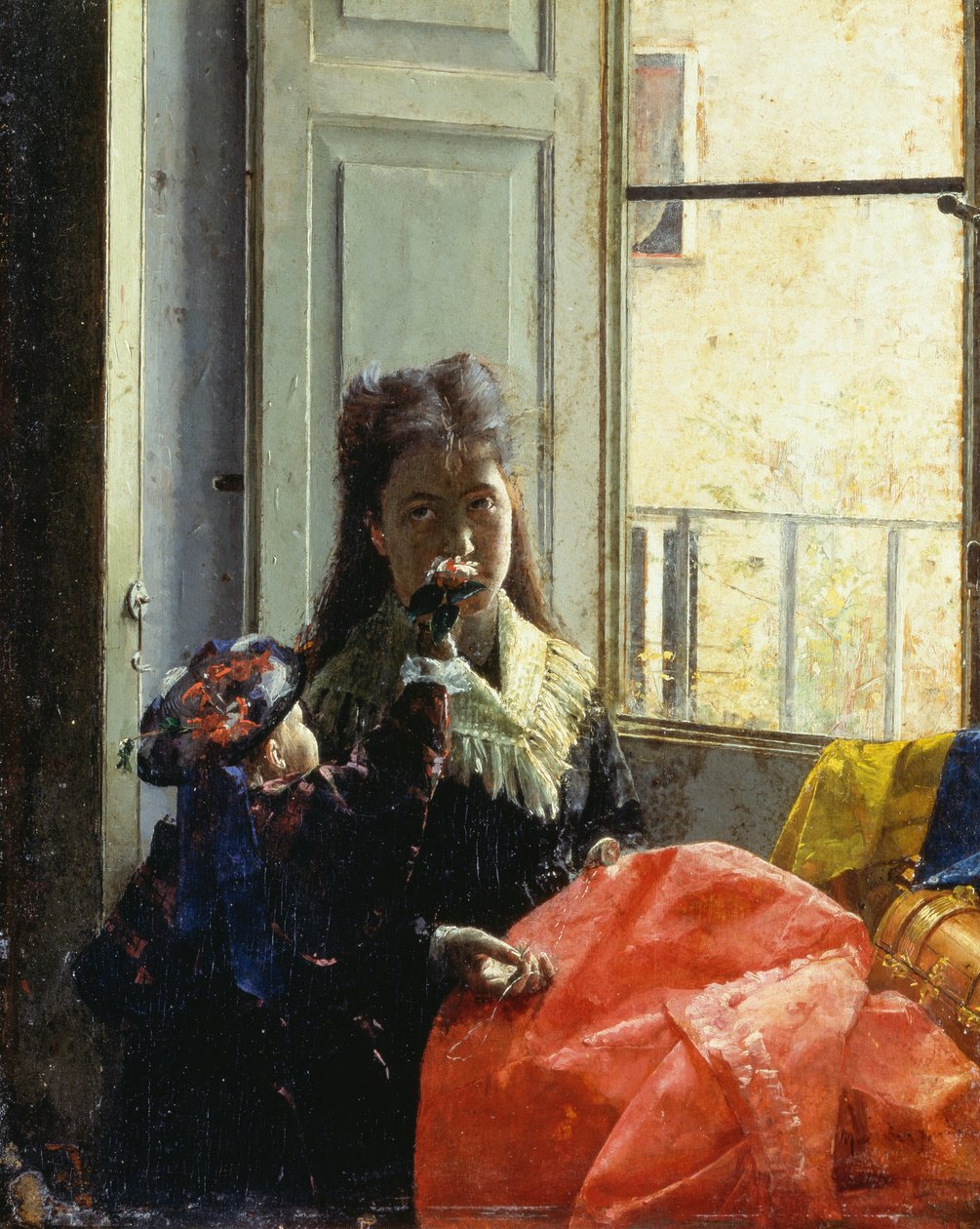 Seamstress (óleo sobre painel) de Marco di Gregorio