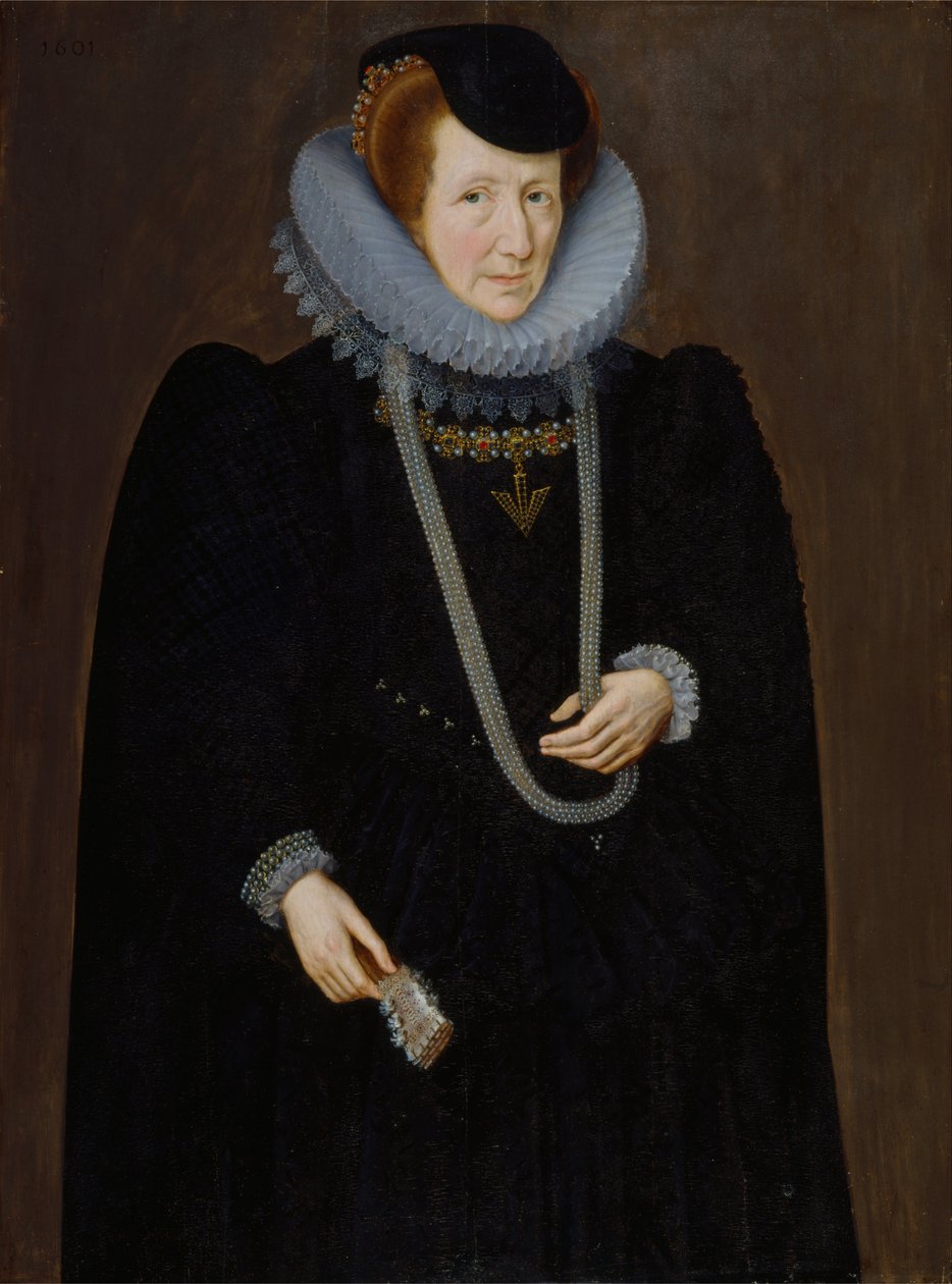 Retrato de uma mulher, provavelmente Mary, Lady Scudamore de Marcus Garret Gheeraerts the Younger