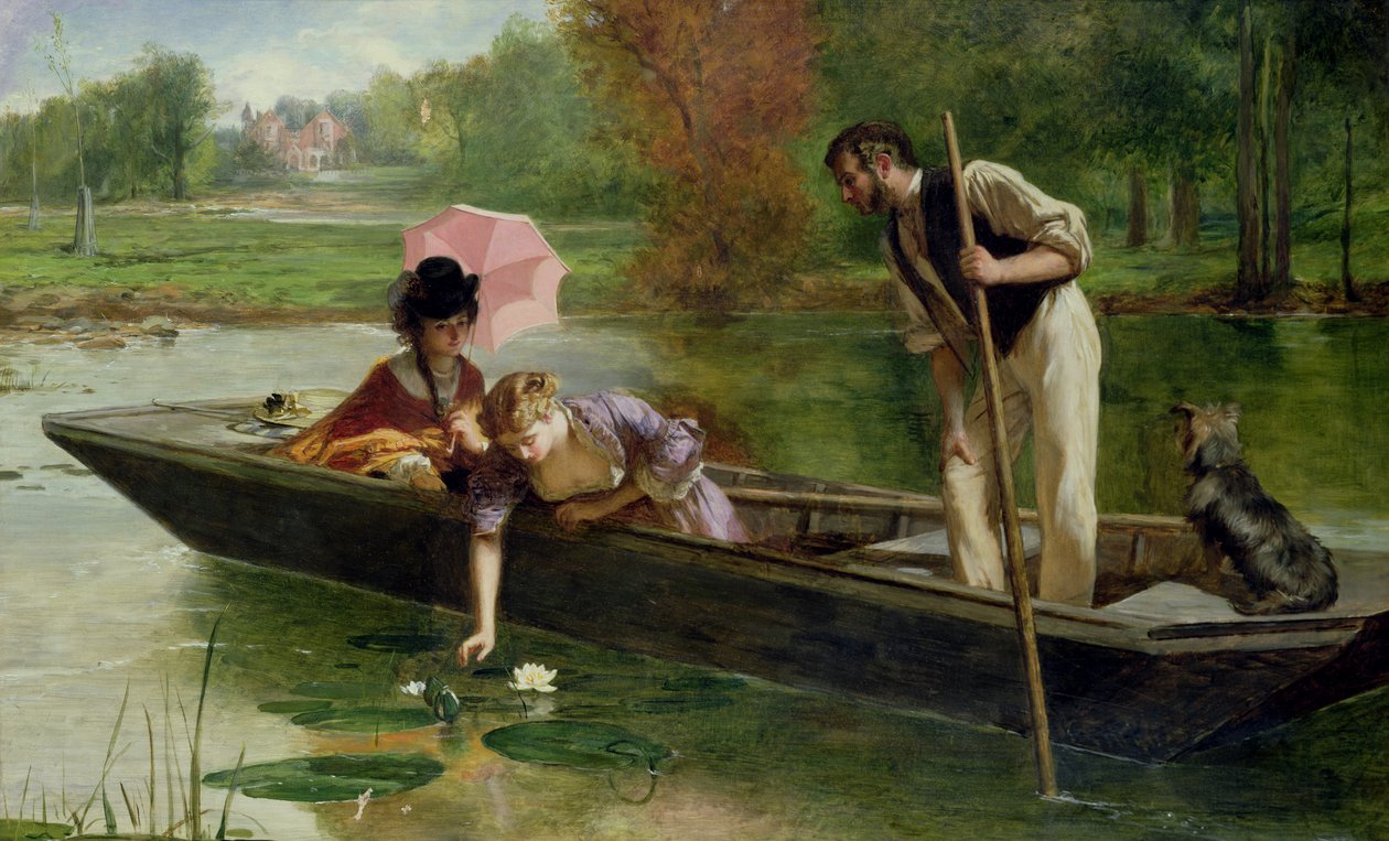 Um ponto agradável no Tamisa, 1863 de Marcus Stone