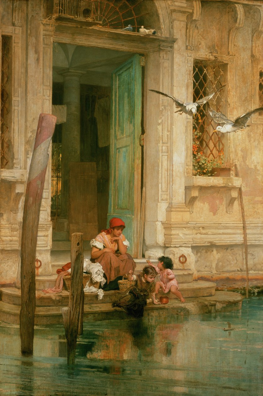 Pelo canal, Veneza de Marcus Stone