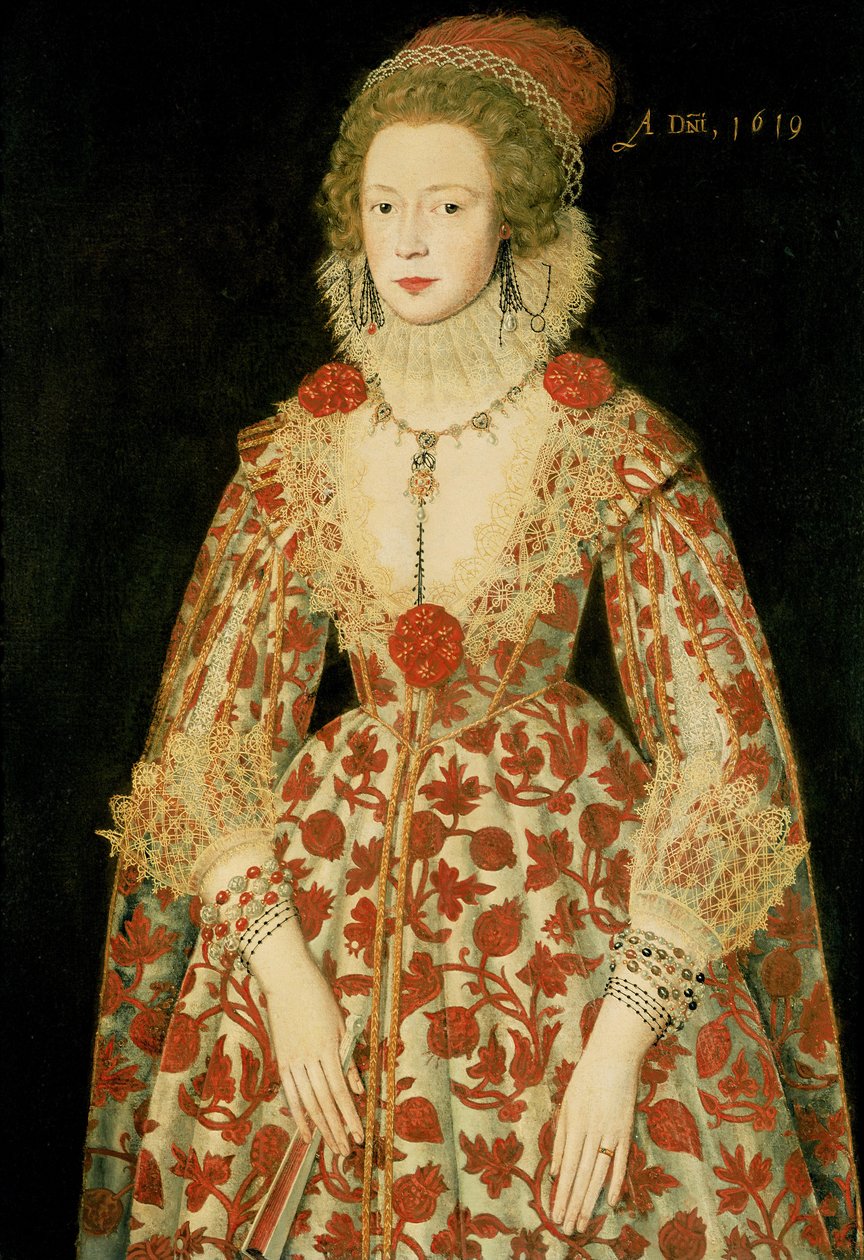 Retrato de uma senhora, 1619 de Marcus Garret Gheeraerts the Younger