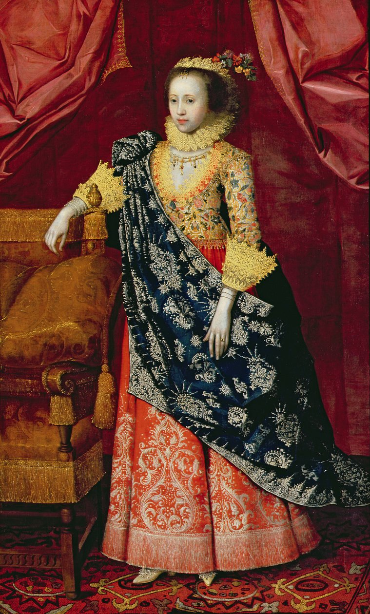 Retrato de uma senhora, aqui chamado de Arabella Stuart (óleo sobre tela) de Marcus (attr. to) Gheeraerts