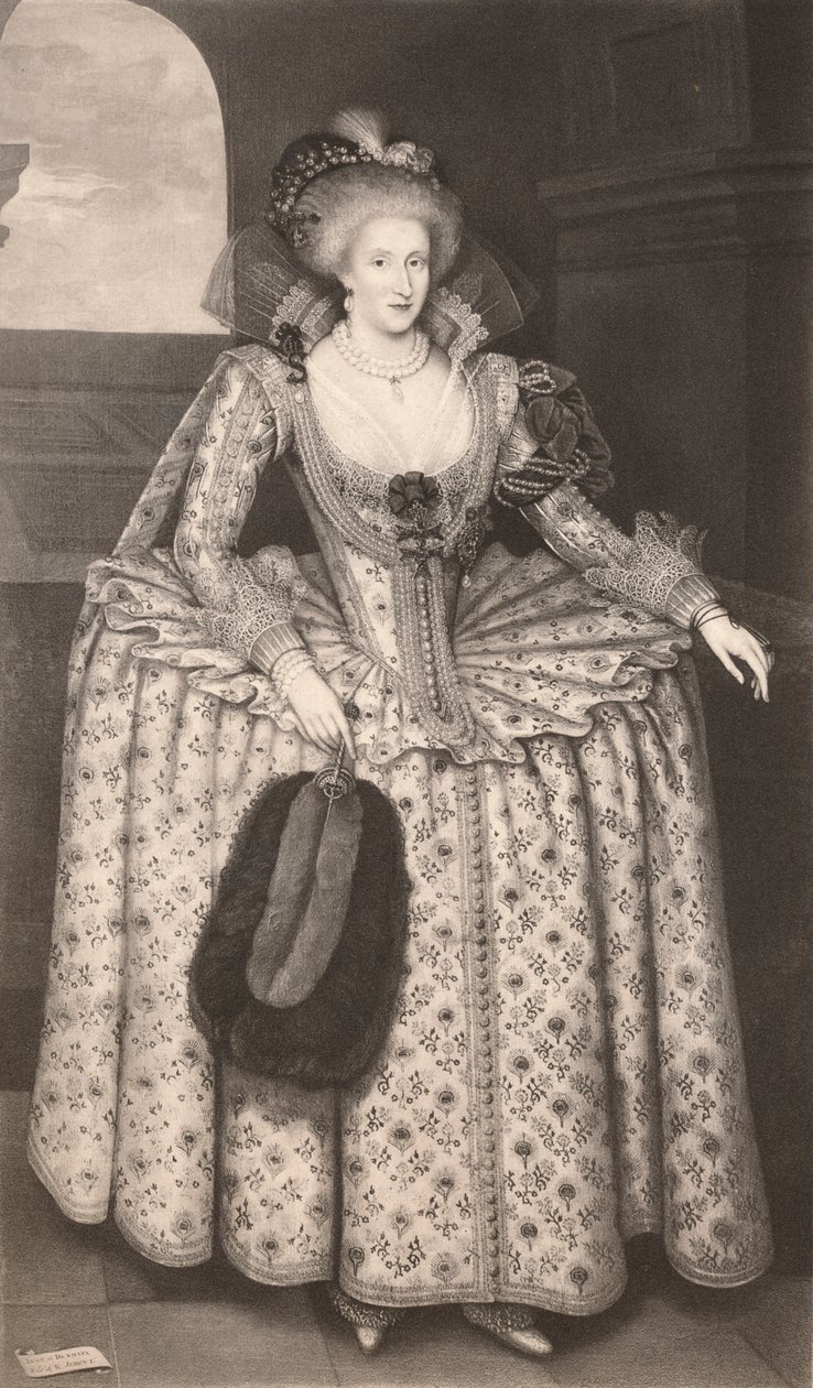 Rainha Ana da Dinamarca, 1611-1614, 1904 de Marcus Garret Gheeraerts the Younger