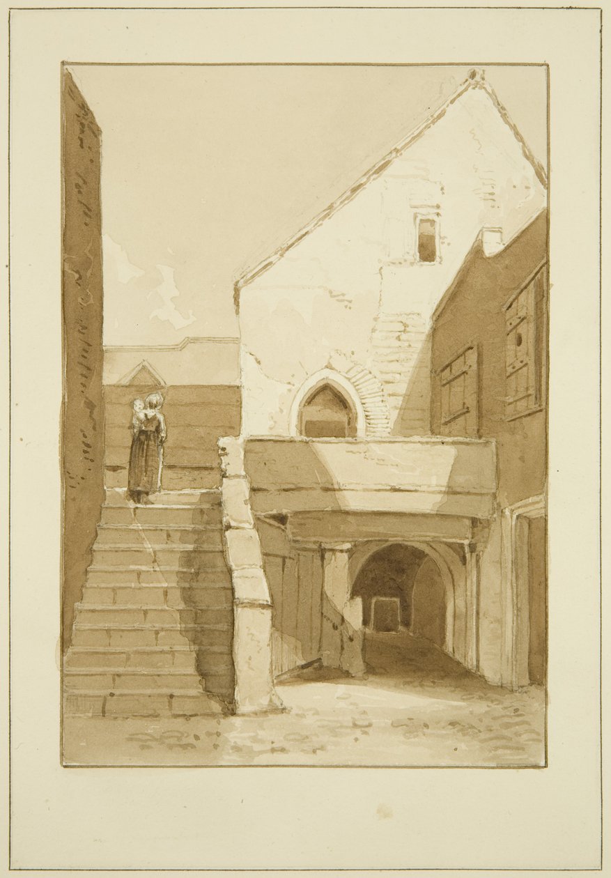 O Negro, ou Dominicano, Friars, Merchant Street (lápis e aguarela sobre papel) de Marcus H. Homes