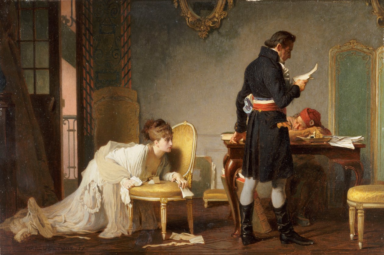 A Carta, 1877 de Marcus Stone