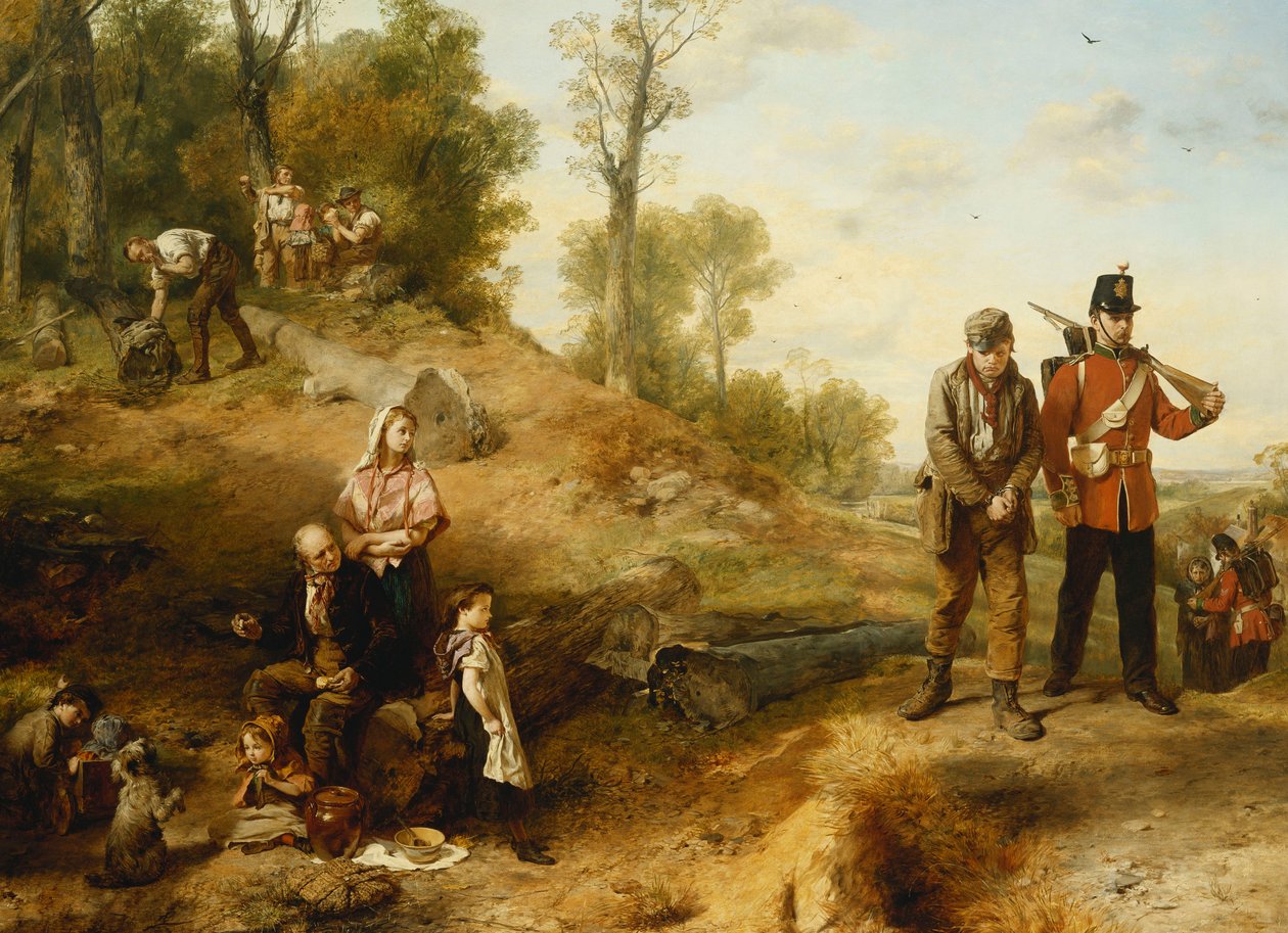 Working and Shirking- "A Inglaterra espera que todo homem cumpra seu dever"., 1864 de Marcus Stone