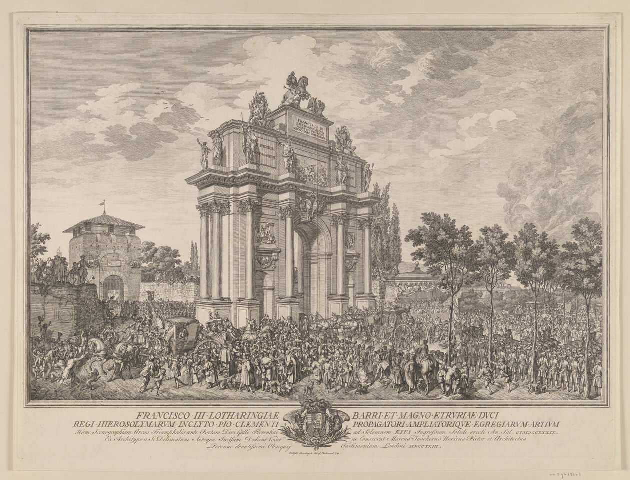 esporte de honra de Frantz Stephan, na entrada em Florença 1739 de Marcus Tuscher