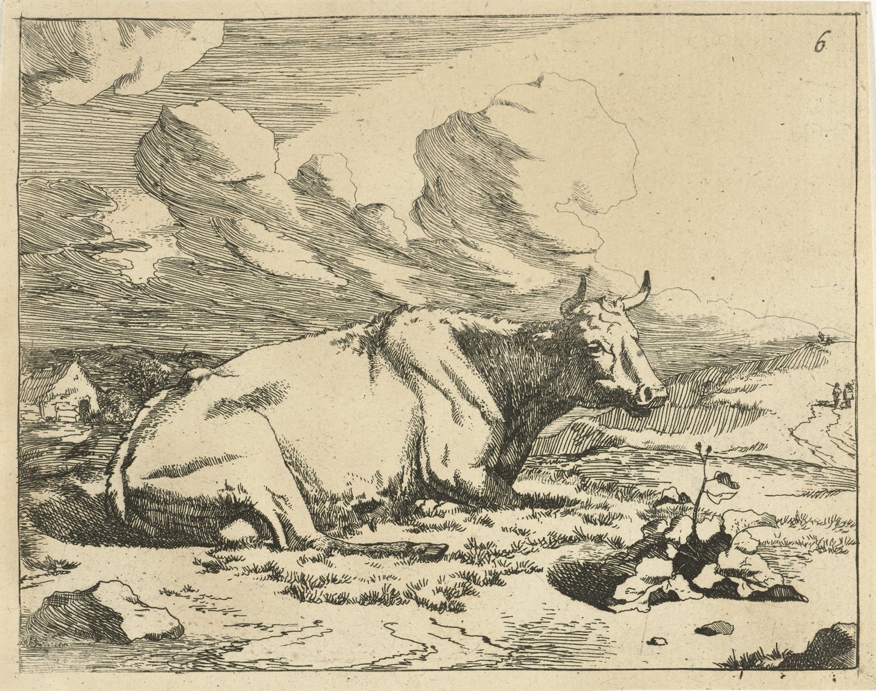 Vaca em perfil
Vacas e touros (título da série) de Marcus de Bye