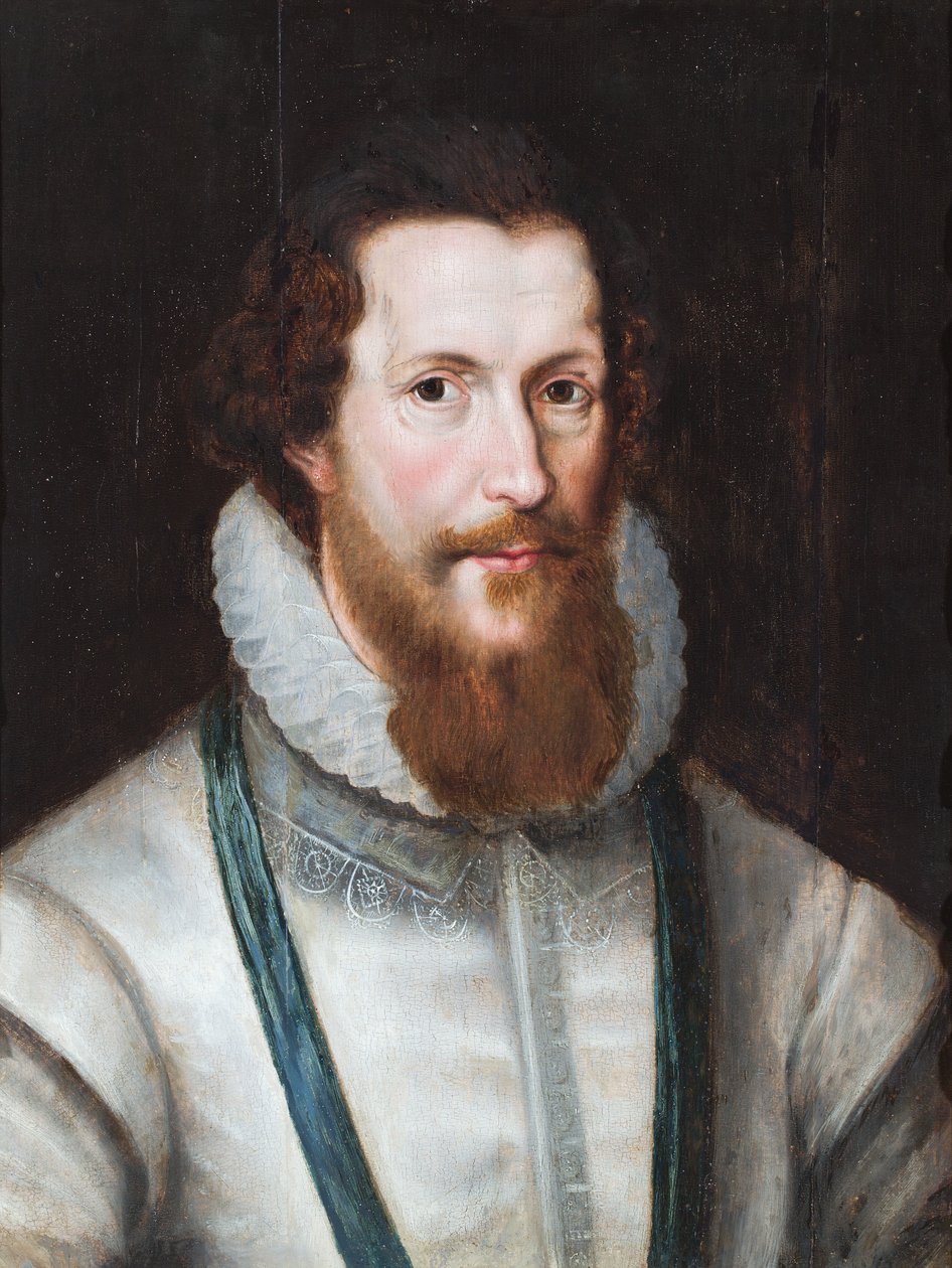 Retrato de Robert Devereux, 2º Conde de Essex (óleo sobre painel) de Marcus the Younger (after) Gheeraerts