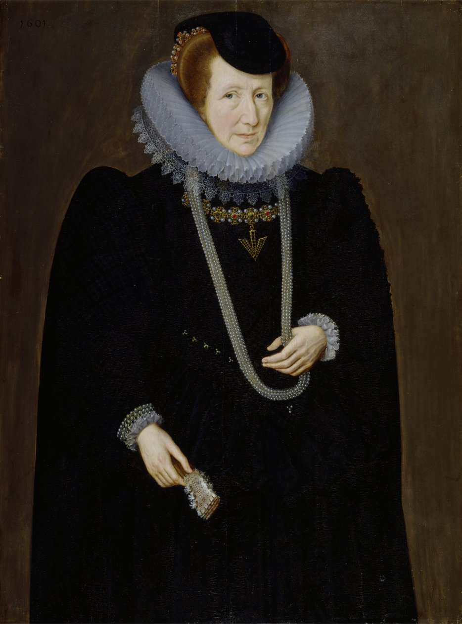 Retrato de uma mulher, provavelmente Eleanor Packington, Lady Scudamore de Marcus the Younger Gheeraerts
