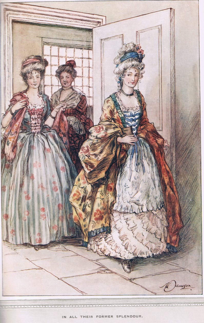 Em todo o seu antigo esplendor, ilustração de "O Vigário de Wakefield" de Oliver Goldsmith, c.1910 de Margaret Jameson