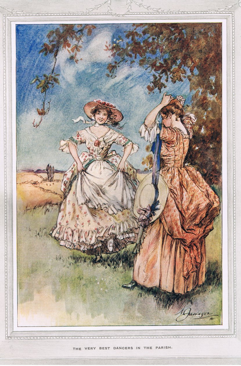 Os melhores dançarinos da paróquia, ilustração de "O Vigário de Wakefield" de Oliver Goldsmith, c.1910 de Margaret Jameson