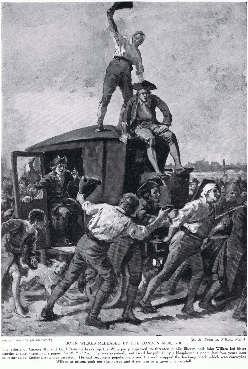 John Wilkes libertado pela máfia londrina de Margaret (after) Dovaston