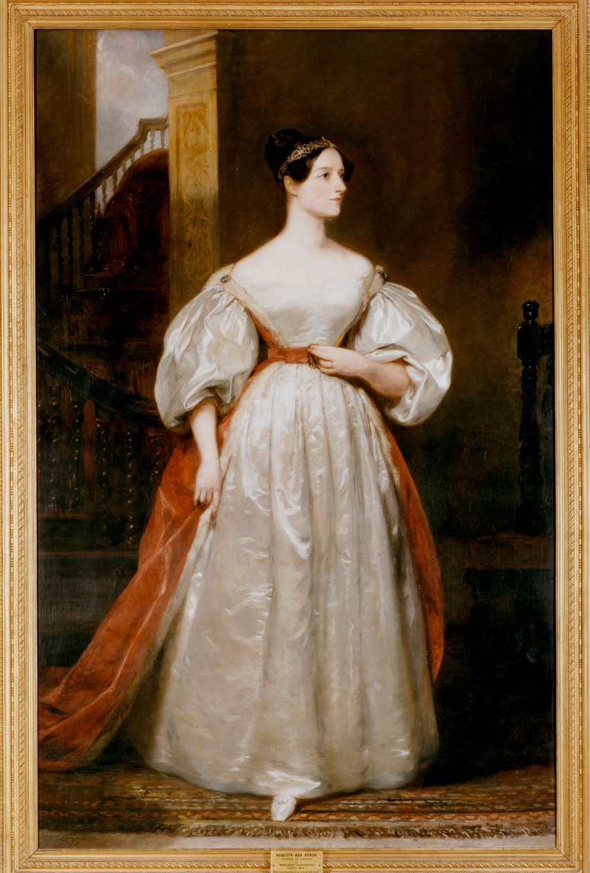 Condessa Augusta Ada Lovelace 1815-1852, matemática e escritora inglesa de Margaret Carpenter