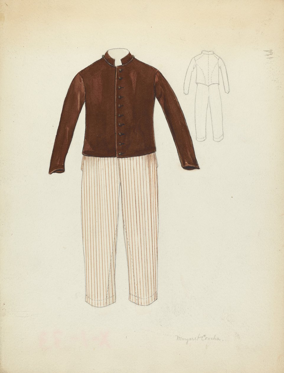 Calça e casaco de Margaret Concha