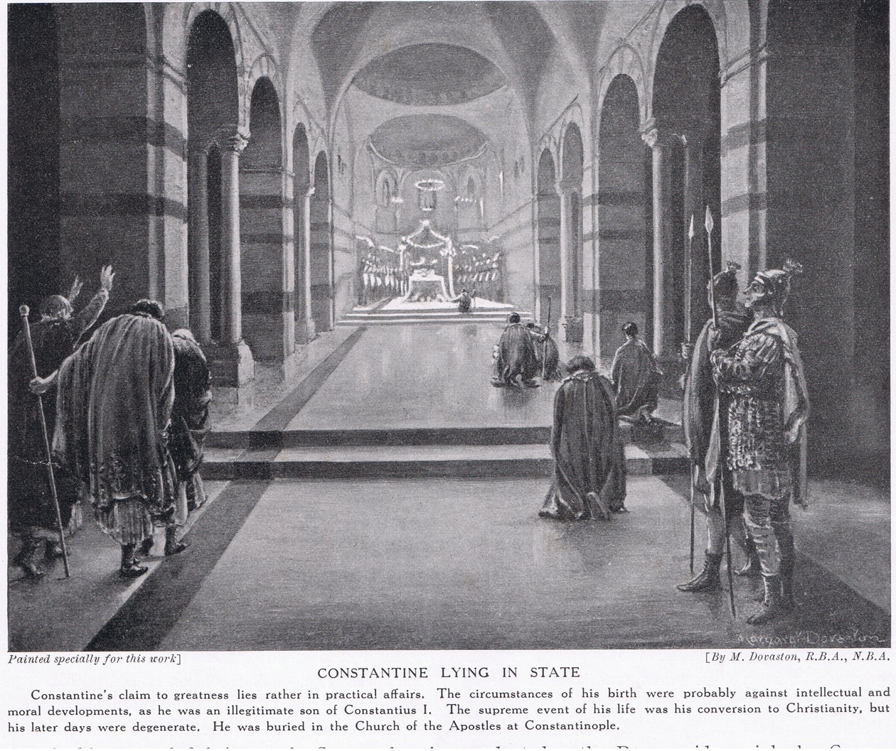 Constantino deitado em estado grave de Margaret Dovaston