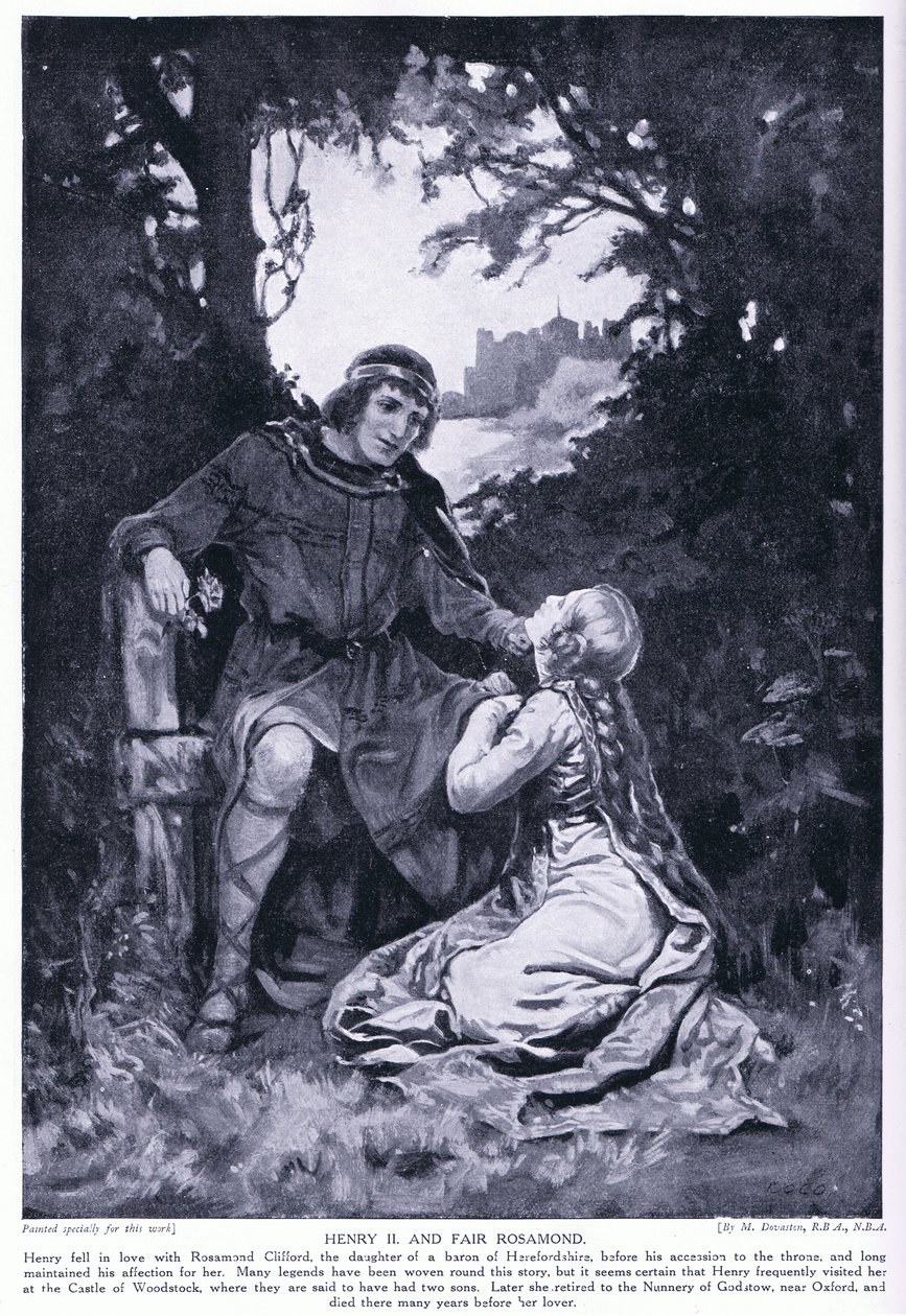 Henrique II e a bela Rosamund de Margaret Dovaston