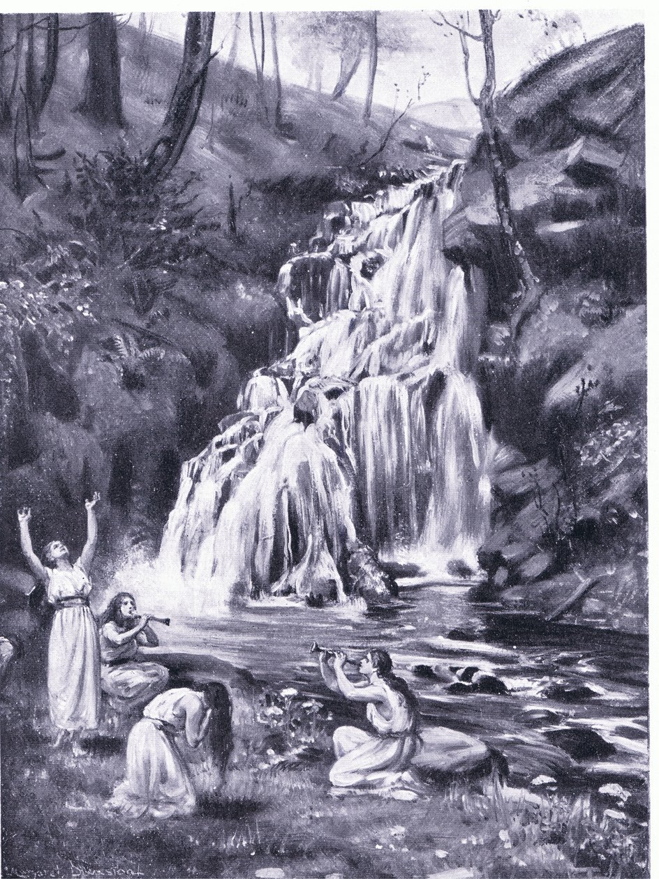 Donzelas fenícias de luto pela perda de Adónis (litografia) de Margaret Dovaston