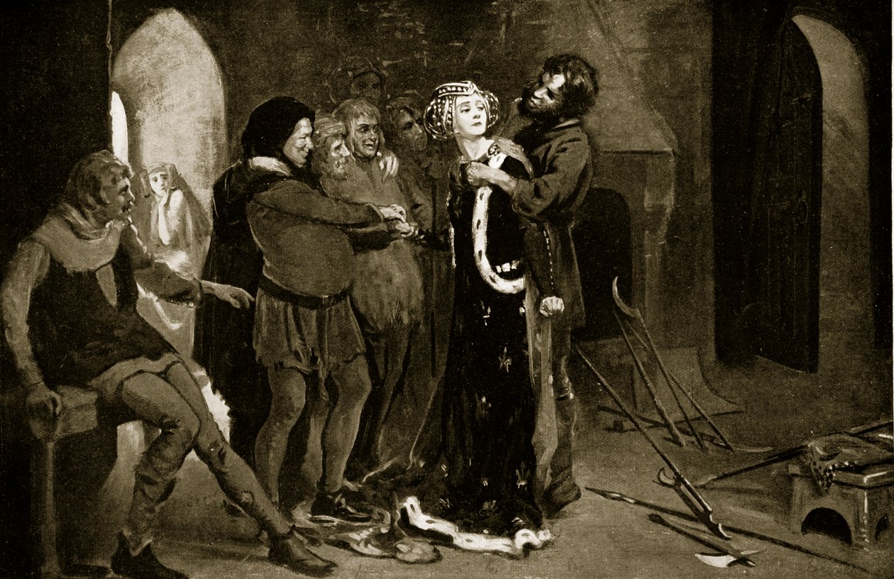 A "Bela Donzela de Kent" beijada por insurrectos, ilustração de "Hutchinson